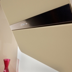 Falmec Flipper, Design, Glas/Schwarz satiniert, 55 cm, Wandhaube, 100092, mit 5 Jahren Garantie