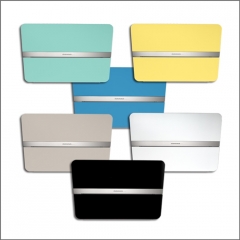 Falmec Flipper, Design, Glas/Schwarz satiniert, 85 cm, Wandhaube, 100097, mit 5 Jahren Garantie