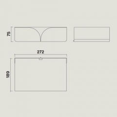 Falmec Umluftweiche Wand - Schacht breit - KACL.865, 101361