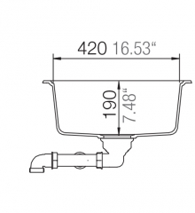 Schock Formhaus D-100 U Unterbau, Onyx