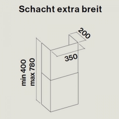 Falmec Schacht Wand Extra Breit Weiß, 102290