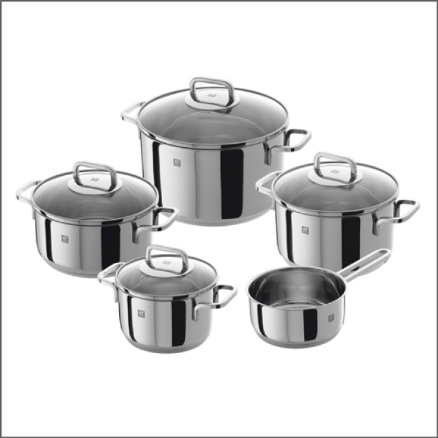 Zwilling Kochgeschirrset, 5tlg, Serie Quadro ~ Zwilling Kochgeschirrset, 5tlg, Serie Quadro ~ Geschirr Quadro