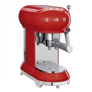 SMEG ECF01RDEU, Espressomaschine, Siebträger, Farbe Rot