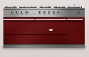 Lacanche Sully 1800-D Modern, Kochstation, 180,5 cm, Farbe Rouge Bourgonge, mit 5 Jahren Garantie!