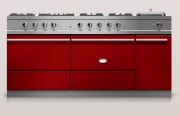 Lacanche Sully 1800-D Modern, Kochstation, 180,5 cm, Farbe Rouge Griotte, mit 5 Jahren Garantie!