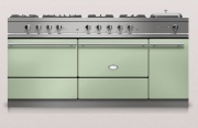 Lacanche Sully 1800-D Modern, Kochstation, 180,5 cm, Farbe Vert Tilleul, mit 5 Jahren Garantie!