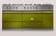 Lacanche Sully 1800-D Modern, Kochstation, 180,5 cm, Farbe Vert Olive, mit 5 Jahren Garantie!
