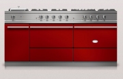 Lacanche Sully 1800-G Modern, Kochstation, 180,5 cm, Farbe Rouge Griotte, mit 5 Jahren Garantie!