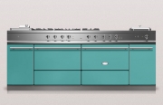 Lacanche Sully 2200 Modern, Kochstation, 220,5 cm, Farbe Bleu Corail, mit 5 Jahren Garantie!