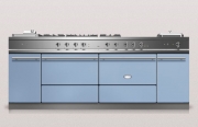 Lacanche Sully 2200 Modern, Kochstation, 220,5 cm, Farbe Bleu Delft, mit 5 Jahren Garantie!