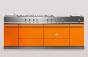 Lacanche Sully 2200 Modern, Kochstation, 220,5 cm, Farbe Mandarine, mit 5 Jahren Garantie!