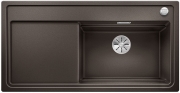 Blanco Zenar XL 6 S DampfgarPlus Einbausple Silgranit PuraDur inkl. Holzschneidbrett, Becken rechts, Farbe cafe, InFino Ablauf, 524065