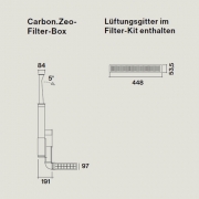 Falmec Umluftbox Carbon.Zeo Downdraft incl. Lftungsgitter, 101362