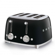 SMEG TSF03BLEU 4-Schlitz Toaster, Farbe Schwarz