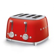 SMEG TSF03RDEU 4-Schlitz Toaster, Farbe Rot