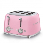 SMEG TSF03PKEU 4-Schlitz Toaster, Farbe Cadillac Pink