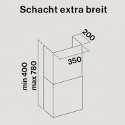 Falmec Schacht Wand Extra Breit Schwarz, 102298