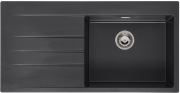 Reginox Breda 10, Regi-Granit Einbausple, Becken rechts, Farbe black silvery, R33630