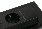 Naber Evoline BackFlip USB C, Einbausteckdose schwarz lackiert, 8031187