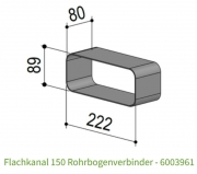 berbel Flachkanal 150 Rohrbogenverbinder, 6003961