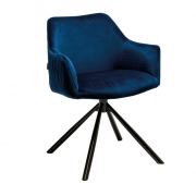 Naber Rowa 1V, Stuhl, Gestell schwarz, Bezug dunkelblau, 3039009