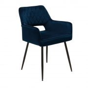 Naber Tablon Lera 1V Stuhl, Gestell schwarz, Bezug Samt dunkelblau, 3039018